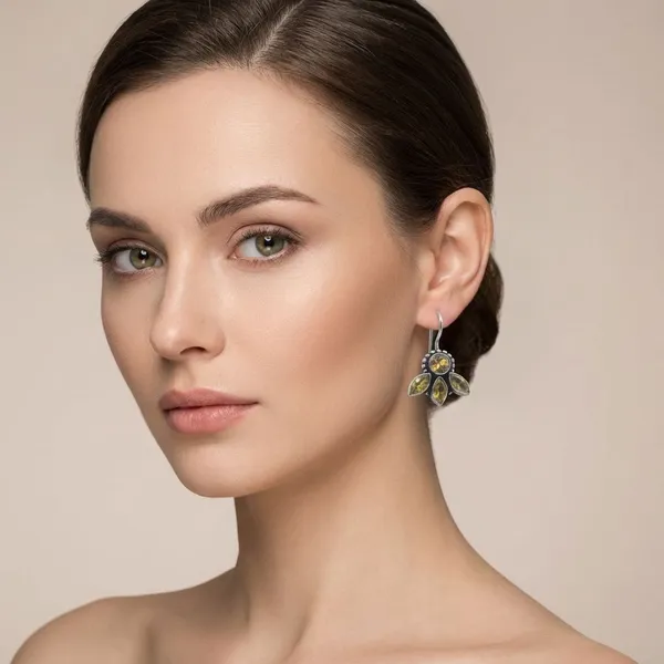 Yellow_Cz_&_Brass_Earrings_For_Women