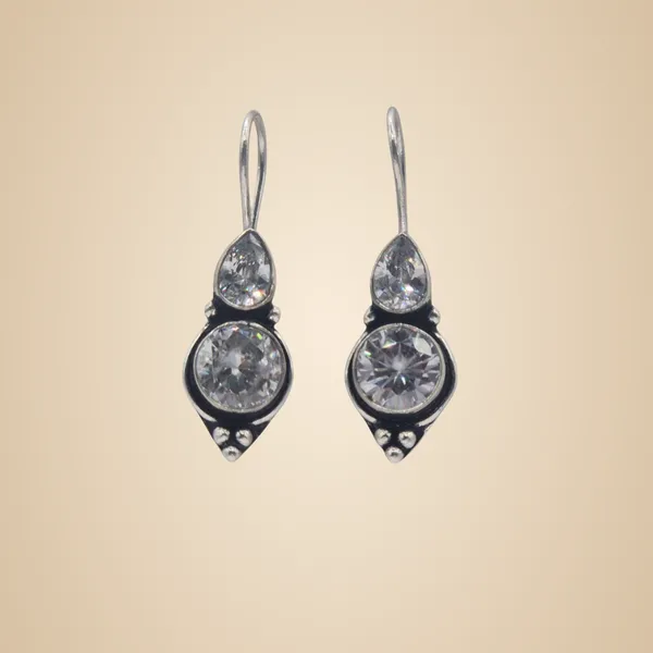 White_Cz_&_Brass_Earrings_For_Women