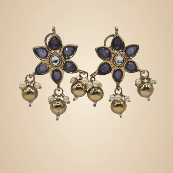 Purple_Quartz_&_Kundan_Earrings_For_Women