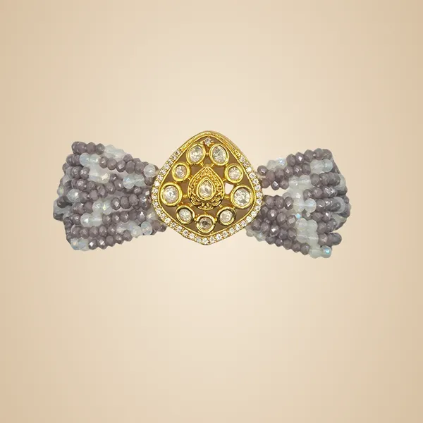 Purple_Czech_Beads_&_Kundan_Bracelet_For_Women