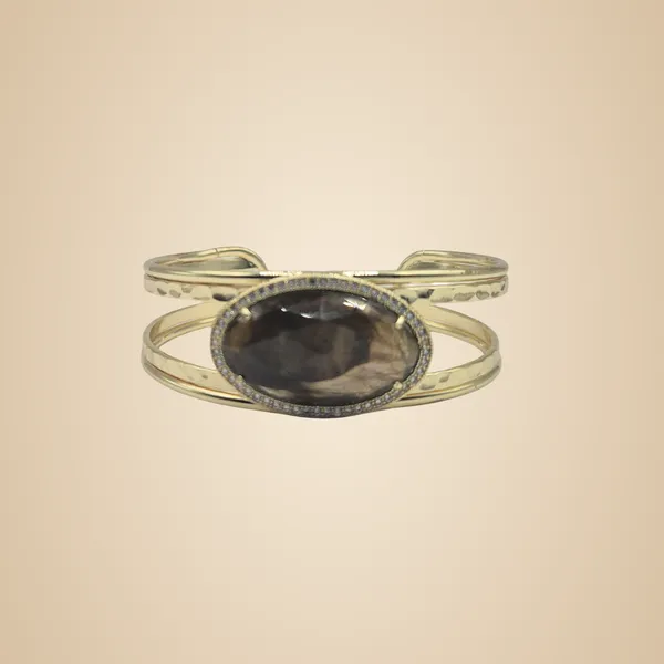Brown_Agate_&_Brass_Bracelet_For_Women