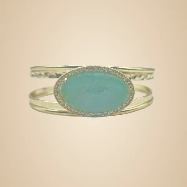 Green_Agate_&_Brass_Bracelet_For_Women