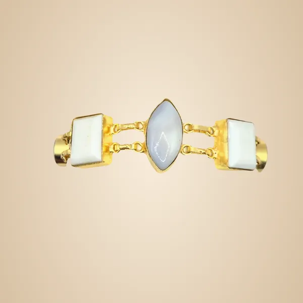 White_Hydro_Quartz_&_Iolite_Bracelet_For_Women