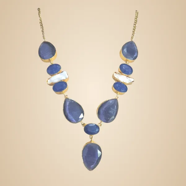 Blue_And_Purple_Quartz_&_Brass_Necklace_For_Women