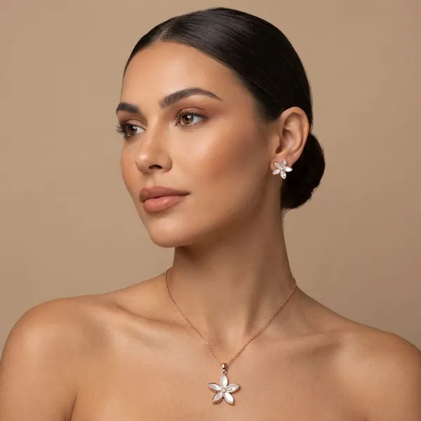 White_Mop_&_Stainless_Steel_Jewelry_For_Women