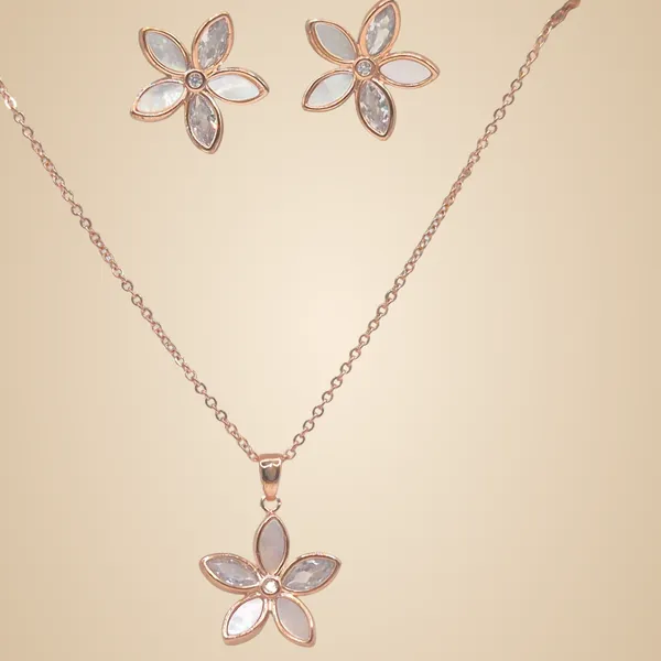 White_Mop_&_Stainless_Steel_Jewelry_For_Women