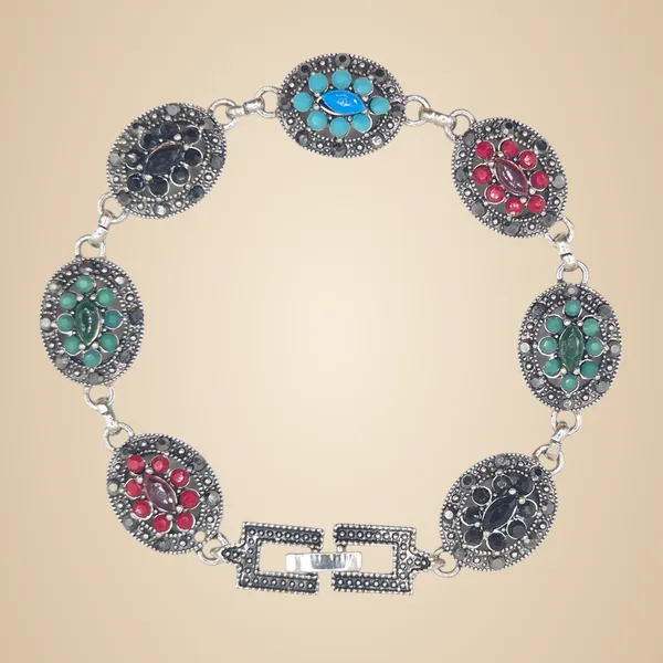 Multicolor_Quartz_&_Brass_Bracelet_For_Women