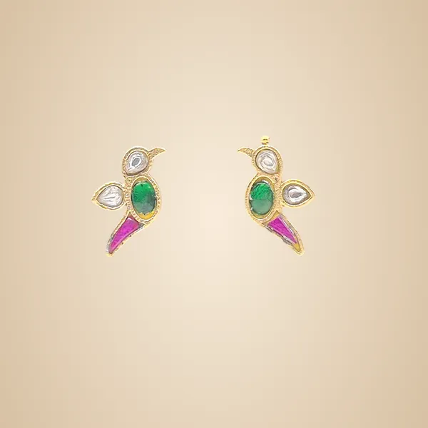 Pink_Kundan_&_Brass_Earrings_For_Women
