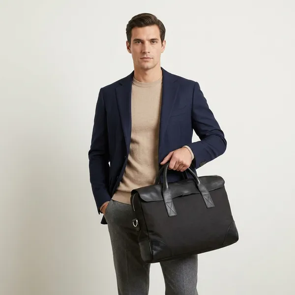 Black_Canvas_And_Leather_Premium_Bag_For_Men_And_Women