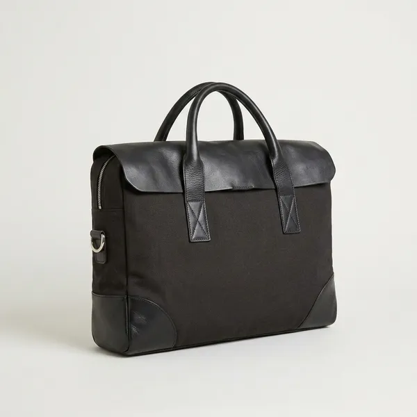 Black_Canvas_And_Leather_Premium_Bag_For_Men_And_Women