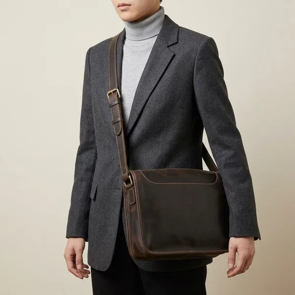 Black_Genuine_Buffalo_Leather_Premium_Bag_For_Men_And_Women