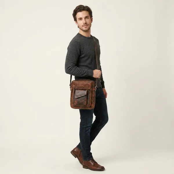 Brown_Genuine_Buffalo_Leather_Premium_Bag_For_Men_And_Women