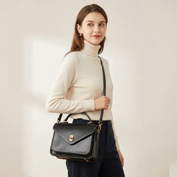 Black_Genuine_Buffalo_Leather_Premium_Bag_For_Women
