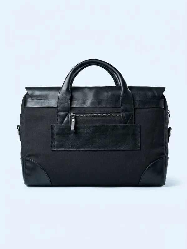 Black_Canvas_And_Leather_Premium_Bag_For_Men_And_Women