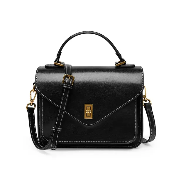 Black_Genuine_Buffalo_Leather_Premium_Bag_For_Women