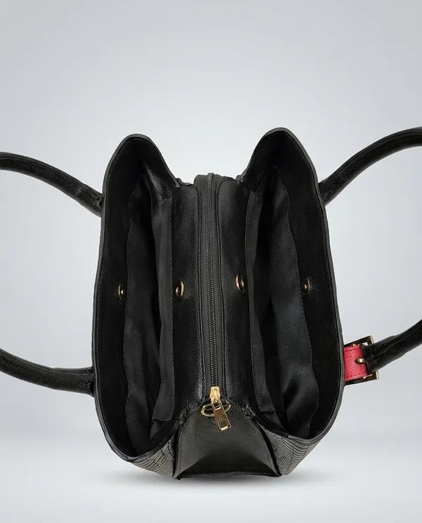 Black_Croc-Embossed_Buffalo_Leather_Handbag_-_Luxe_Top-Handle_Bag_for_Women