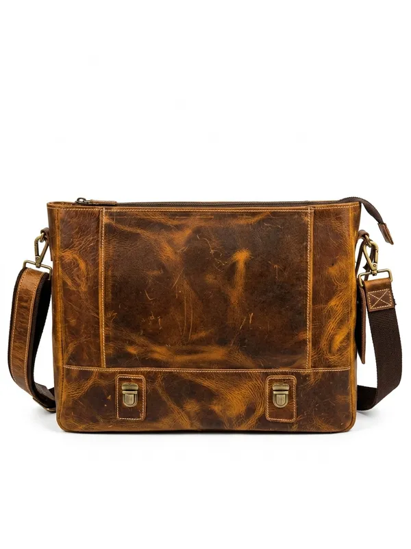 Brown_Genuine_Buffalo_Leather_Premium_Bag_For_Men_And_Women
