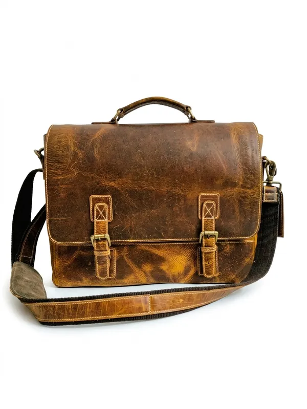 Brown_Genuine_Buffalo_Leather_Premium_Bag_For_Men_And_Women