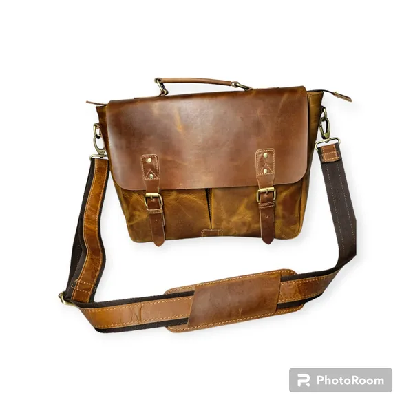 Brown_Genuine_Buffalo_Leather_Premium_Bag_For_Men_And_Women