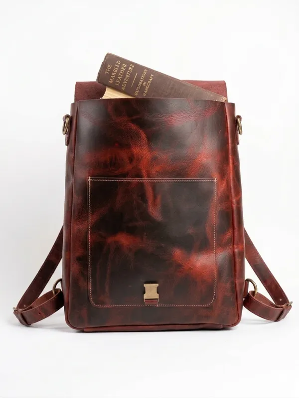 Maroon_Genuine_Buffalo_Leather_Premium_Bag_For_Women