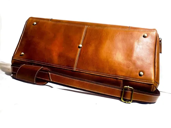 Brown_Genuine_Buffalo_Leather_Premium_Duffle_Bag_with_Shoe_Pocket_For_Men