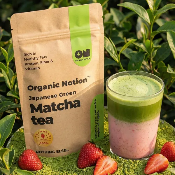Organic_Notion_Afgani_seedless_Black_Raisins_with_Matcha_Green_Tea_Powder,_Strawberry_Powder_Matcha_Tea__(Pack_of_2)