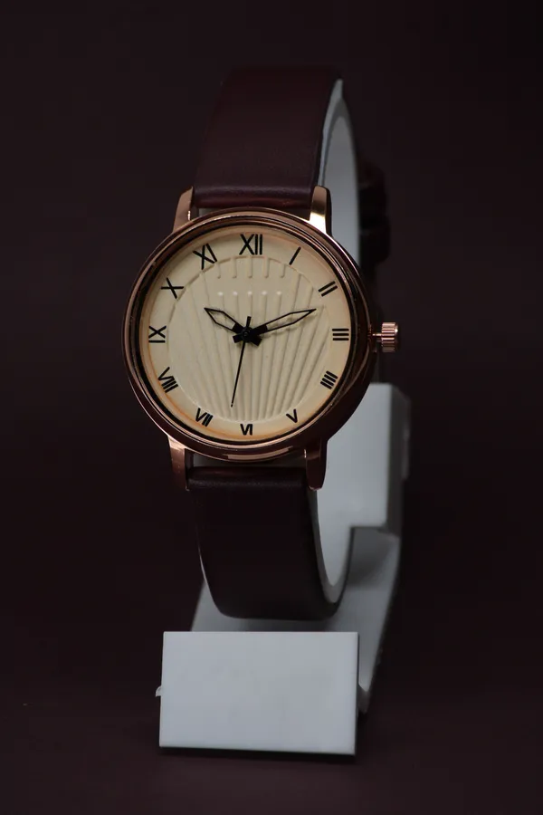 Maroon_Genuine_Leather_Quartz_Analog_Watch_For_Girls