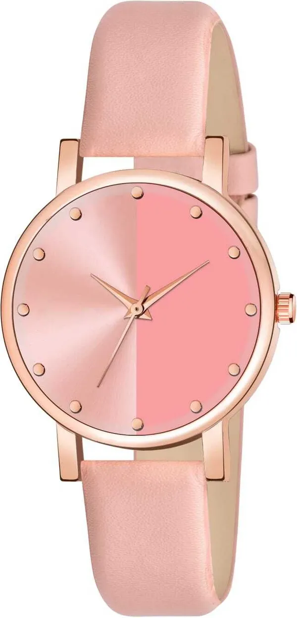 Pink_Genuine_Leather_Quartz_Analog_Watch_For_Girls