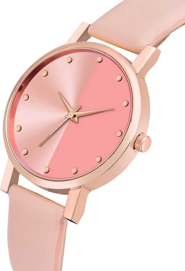 Pink_Genuine_Leather_Quartz_Analog_Watch_For_Girls
