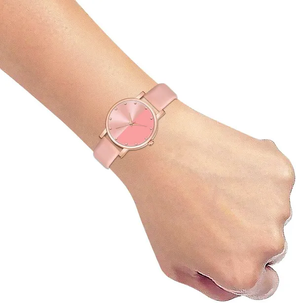 Pink_Genuine_Leather_Quartz_Analog_Watch_For_Girls