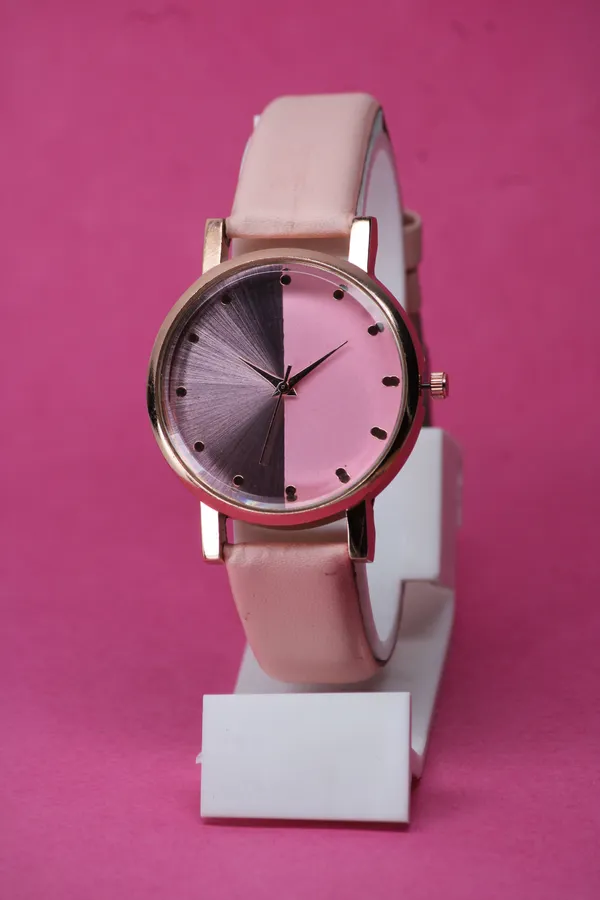 Pink_Genuine_Leather_Quartz_Analog_Watch_For_Girls