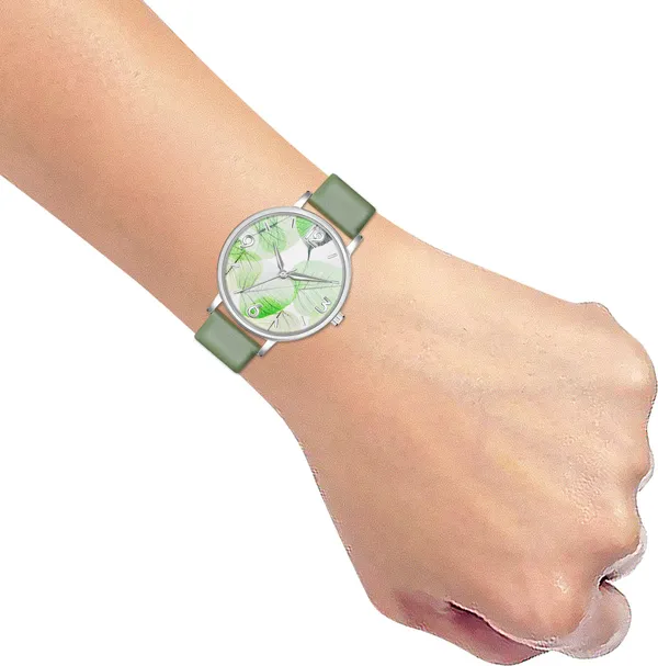 Green_Genuine_Leather_Quartz_Analog_Watch_For_Women
