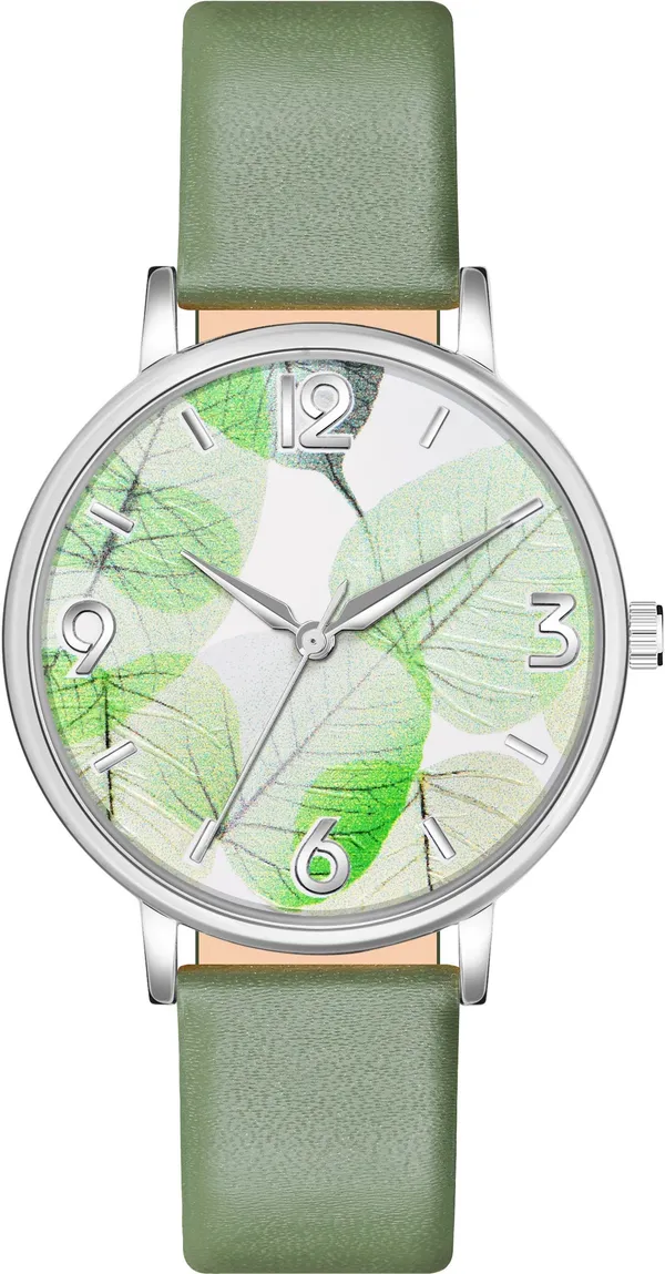 Green_Genuine_Leather_Quartz_Analog_Watch_For_Women