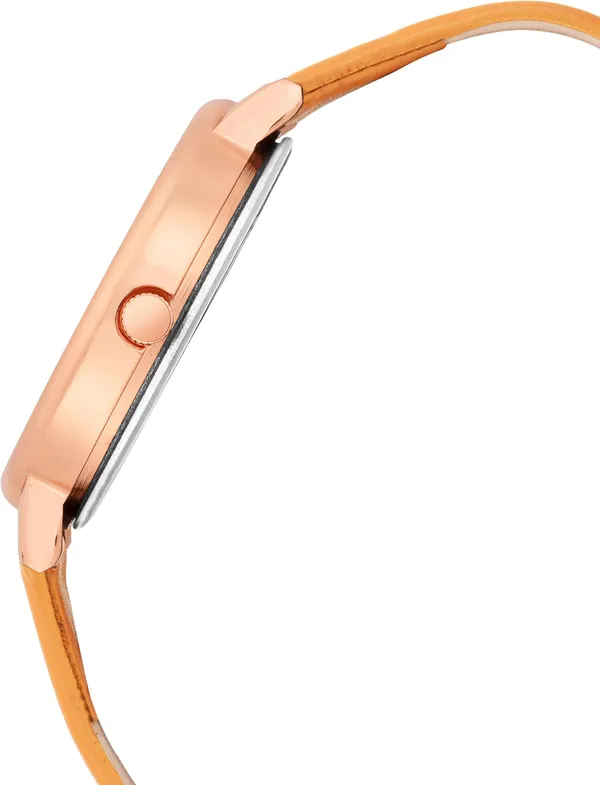 Yellow_Genuine_Leather_Quartz_Analog_Watch_For_Women