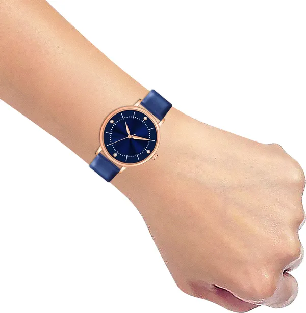 Blue_Genuine_Leather_Quartz_Analog_Watch_For_Girls