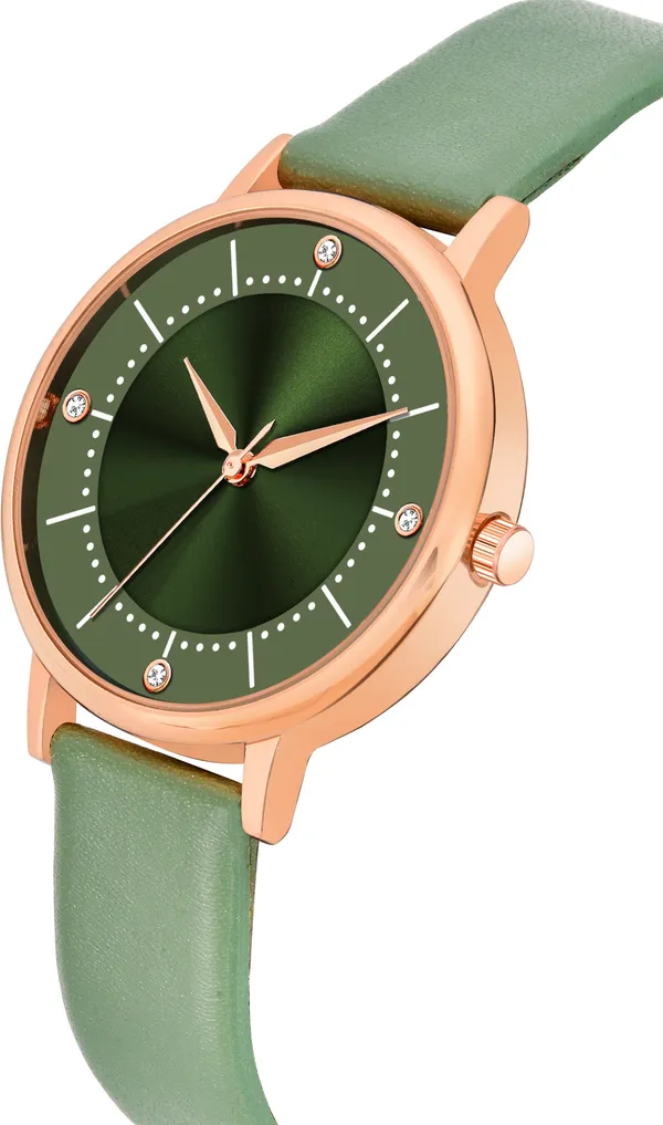 Green_Genuine_Leather_Quartz_Analog_Watch_For_Girls