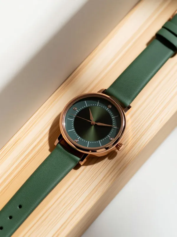 Green_Genuine_Leather_Quartz_Analog_Watch_For_Girls