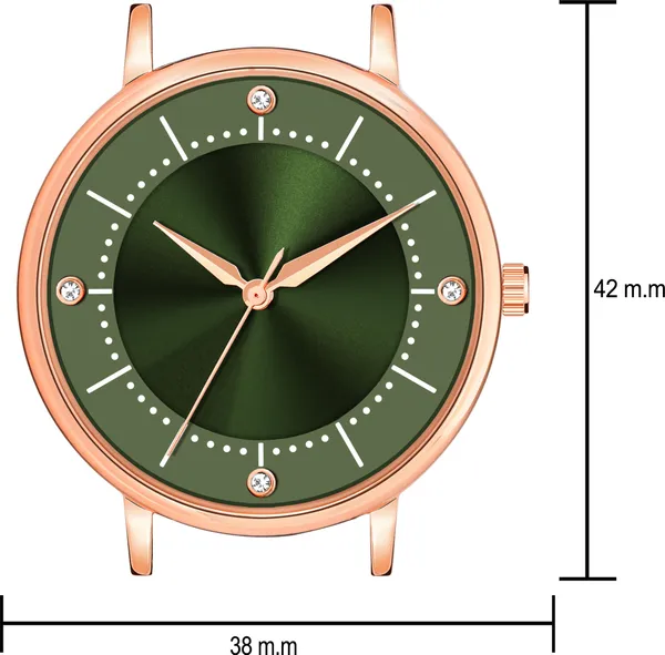 Green_Genuine_Leather_Quartz_Analog_Watch_For_Girls