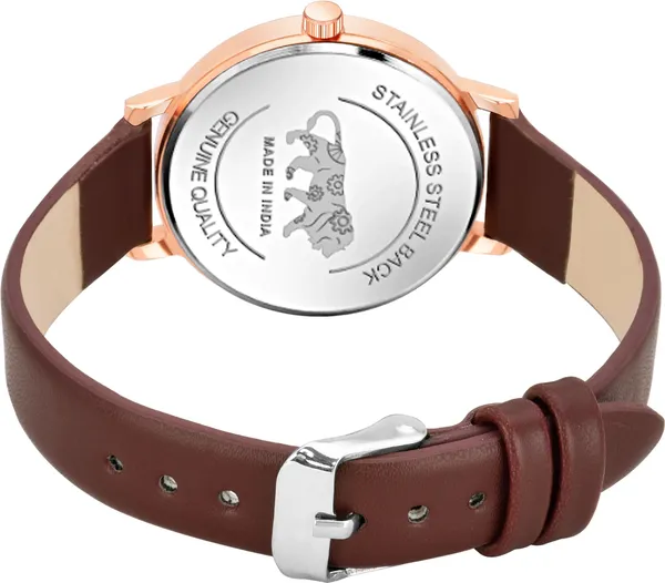 Maroon_Genuine_Leather_Quartz_Analog_Watch_For_Girls