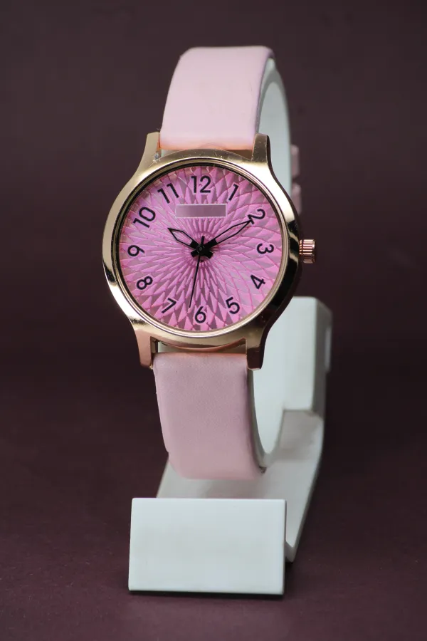 Pink_Genuine_Leather_Quartz_Analog_Watch_For_Girls