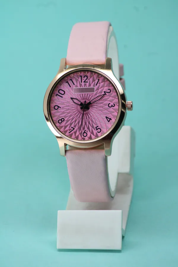Pink_Genuine_Leather_Quartz_Analog_Watch_For_Girls