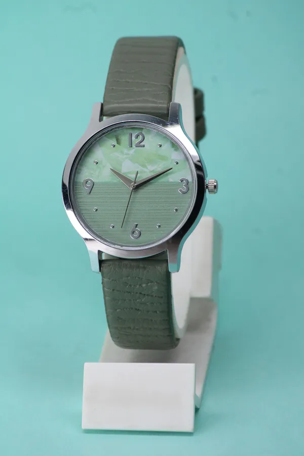 Green_Genuine_Leather_Quartz_Analog_Watch_For_Girls