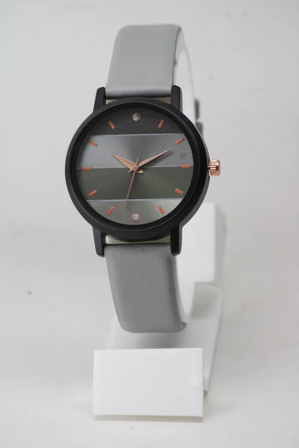 Grey_Genuine_Leather_Quartz_Analog_Watch_For_Girls