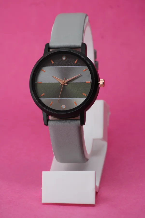 Grey_Genuine_Leather_Quartz_Analog_Watch_For_Girls