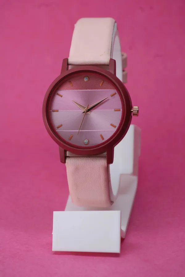 Pink_Genuine_Leather_Quartz_Analog_Watch_For_Girls