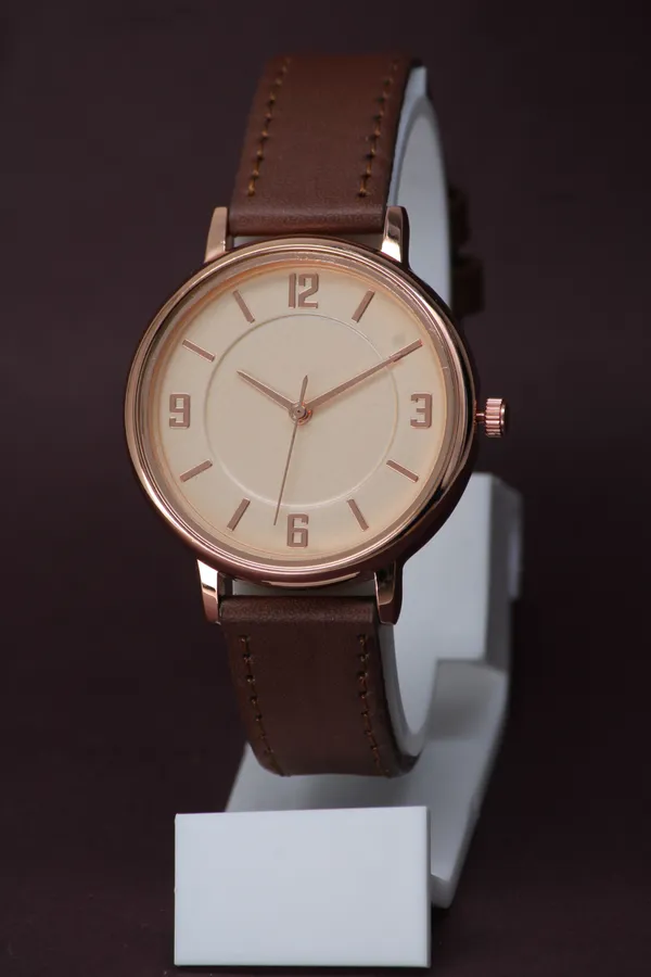 Brown_Genuine_Leather_Quartz_Analog_Watch_For_Girls