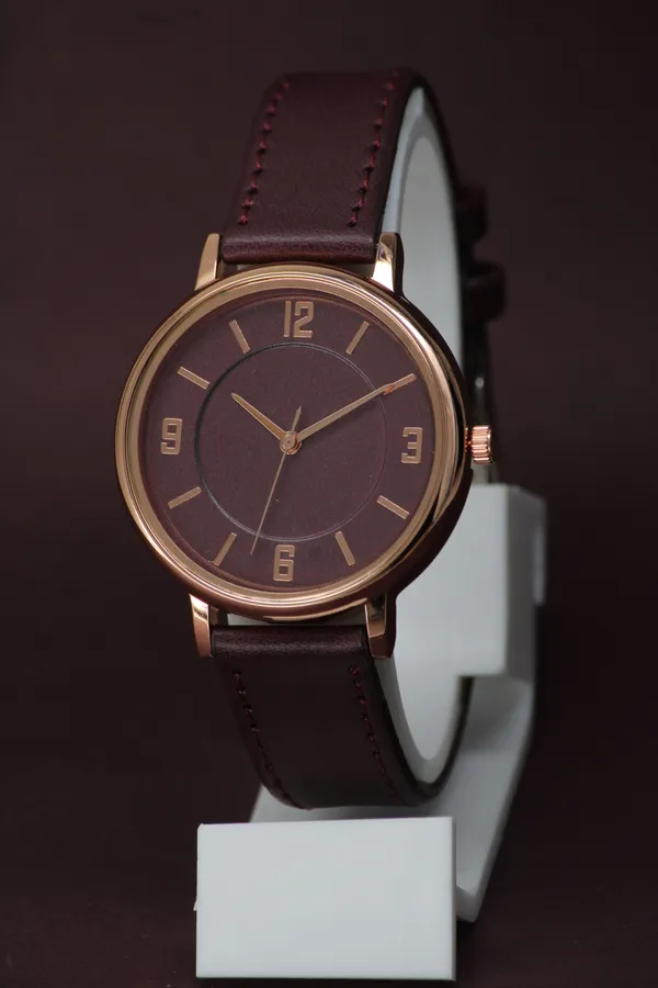 Maroon_Genuine_Leather_Quartz_Analog_Watch_For_Girls