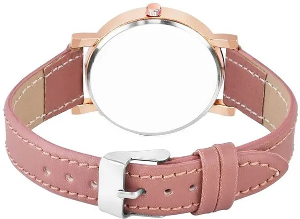 Pink_Genuine_Leather_Quartz_Analog_Watch_For_Girls