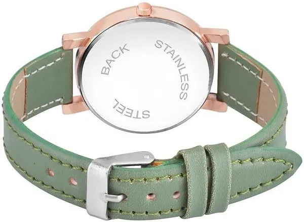 Green_Genuine_Leather_Quartz_Analog_Watch_For_Girls