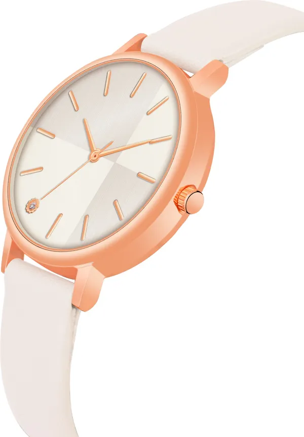 White_Genuine_Leather_Quartz_Analog_Watch_For_Girls